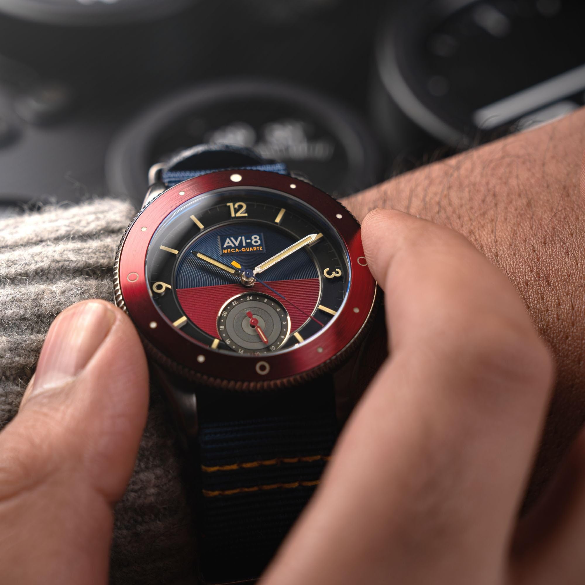 AVI-8 | Flyboy Airmaster Sector Meca-Quartz | 40 mm