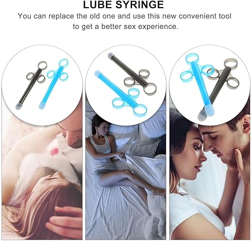 Miniatura 5 de 4 unidades de aplicador de lubricante jeringa de lubricante personal tirador aplicadores vaginales anales, inyector, jeringa de enema, cuidado de la