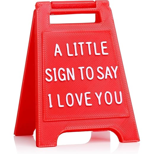 Mini Sign Valentine's Decoration Anniversary Present - Romantic I Love You Sign - Fun Boyfriend - Cute Birthday, Christmas, Wedding Gift for Girlfriend, Wife, Fiancee