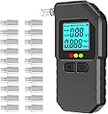 Breathalyzer, Portable BAC Tester with Digital LCD Display, Personal Breath Alcohol Device with 20 Mouthpieces, Compact Handheld Monitor for Home, Travel, Parties, Car, Easy Use