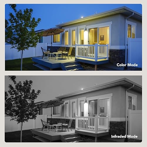 Miniatura 4 de NETVUE Cámara de seguridad inteligente con traje de panel solar USB, visión nocturna a color de 1080p, detección de movimiento AI, cámara interior