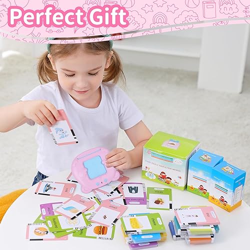 Miniatura 7 de Tarjetas flash parlantes para niños pequeños de 1, 2, 3, 4, 5 años, bolsillo de voz, tarjetas flash educativas parlantes para aprender, juguetes