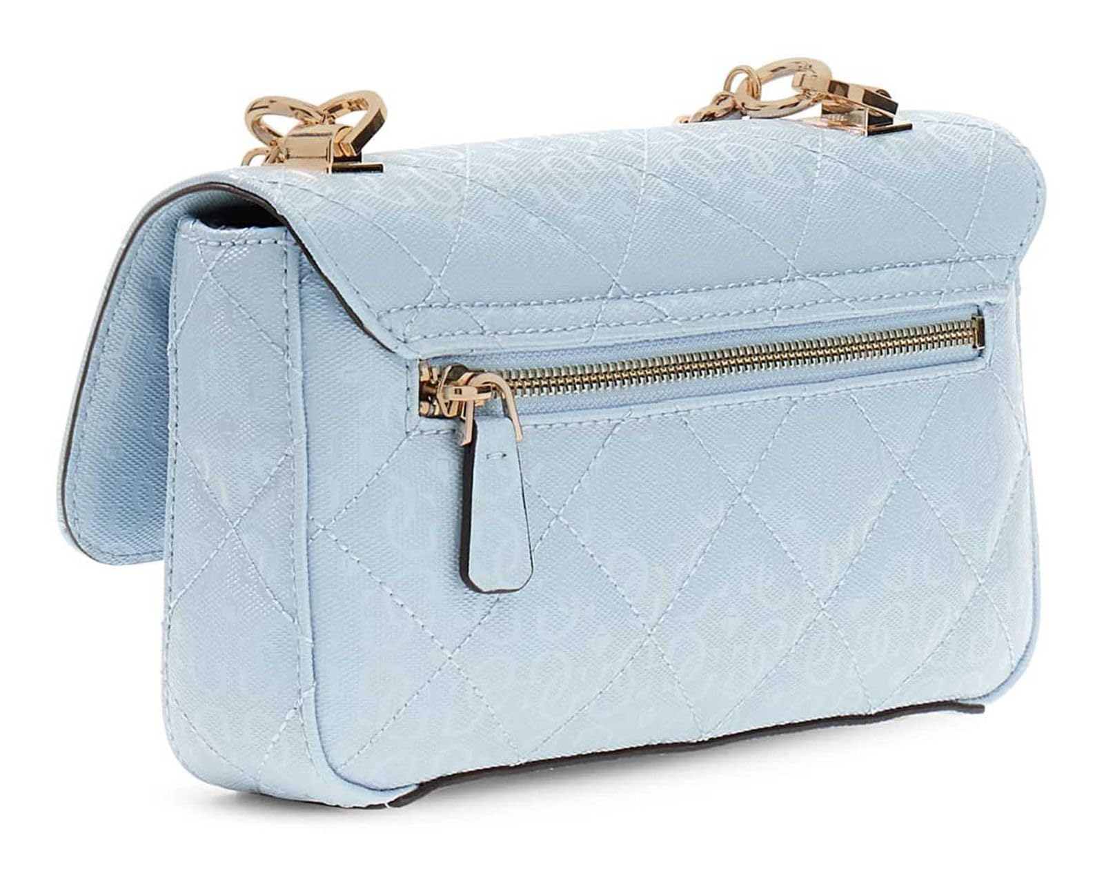 GUESS bolso bandolera Libby Flap Crossbody Bag Aqua azul claro