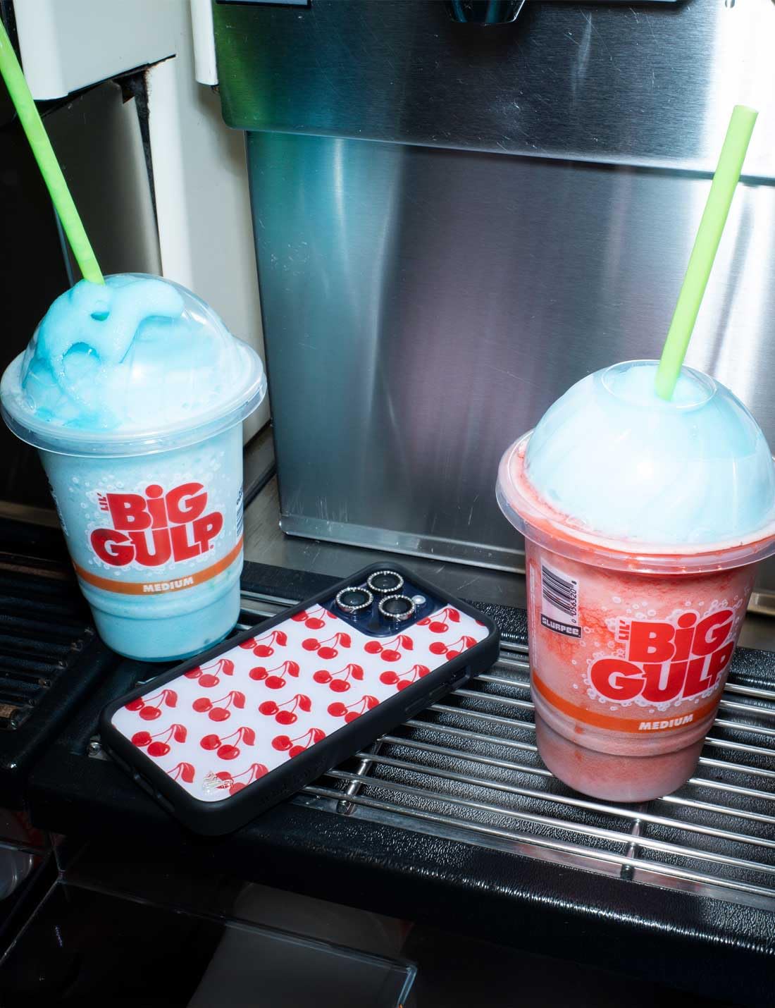 Wildflower Cases - Compatible with Apple iPhone 13/14 | Protective Black Bumper, 4ft Drop Test Certified, Women Owned Small Business | American Cherries - Cherry Red White Aesthetic Trendy Cute