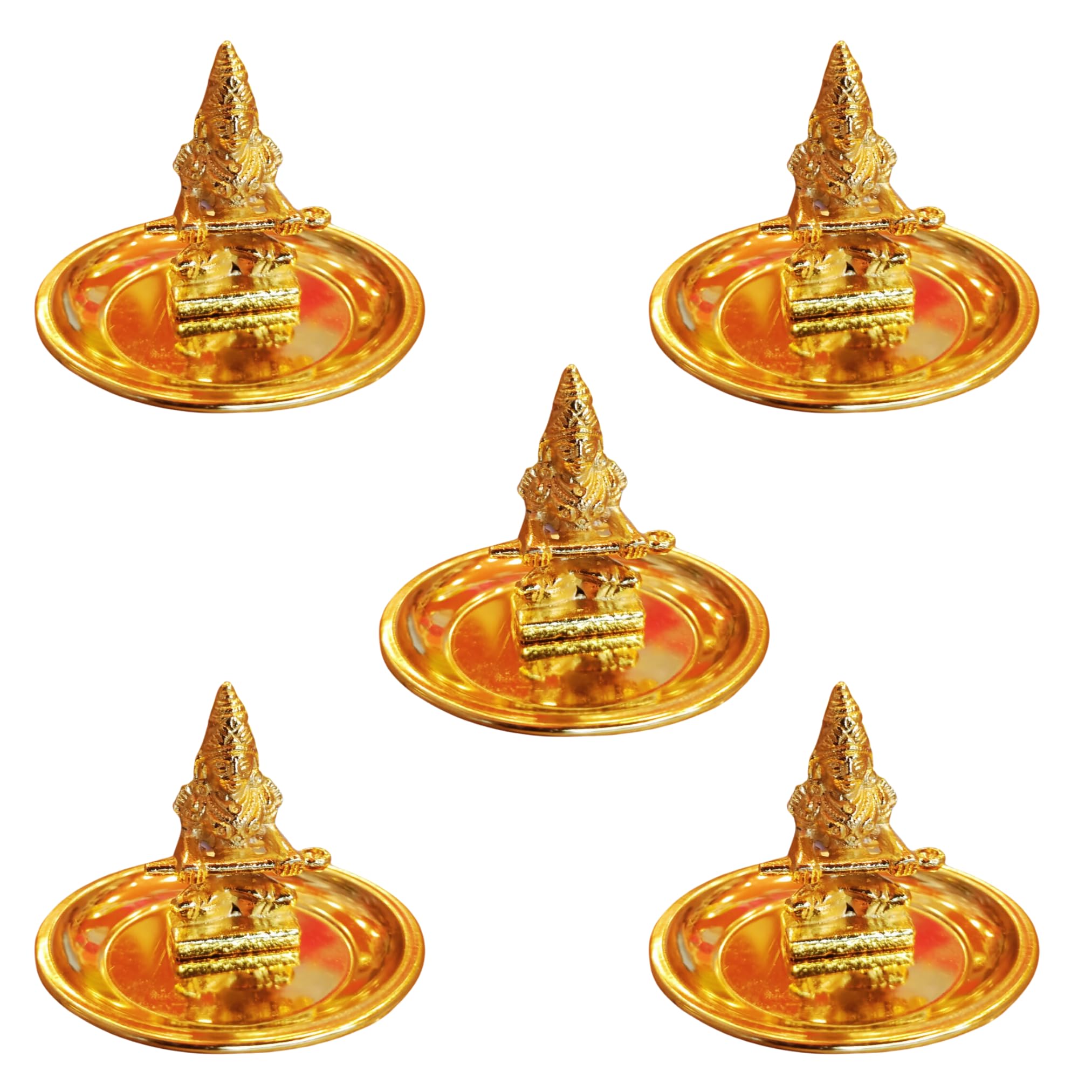 SRI YAGNAA - Brass Shanku Plates 5 pcs - Wedding Return Gifts - Housewarming Return Gifts (BSP-5) — Amazon image 18