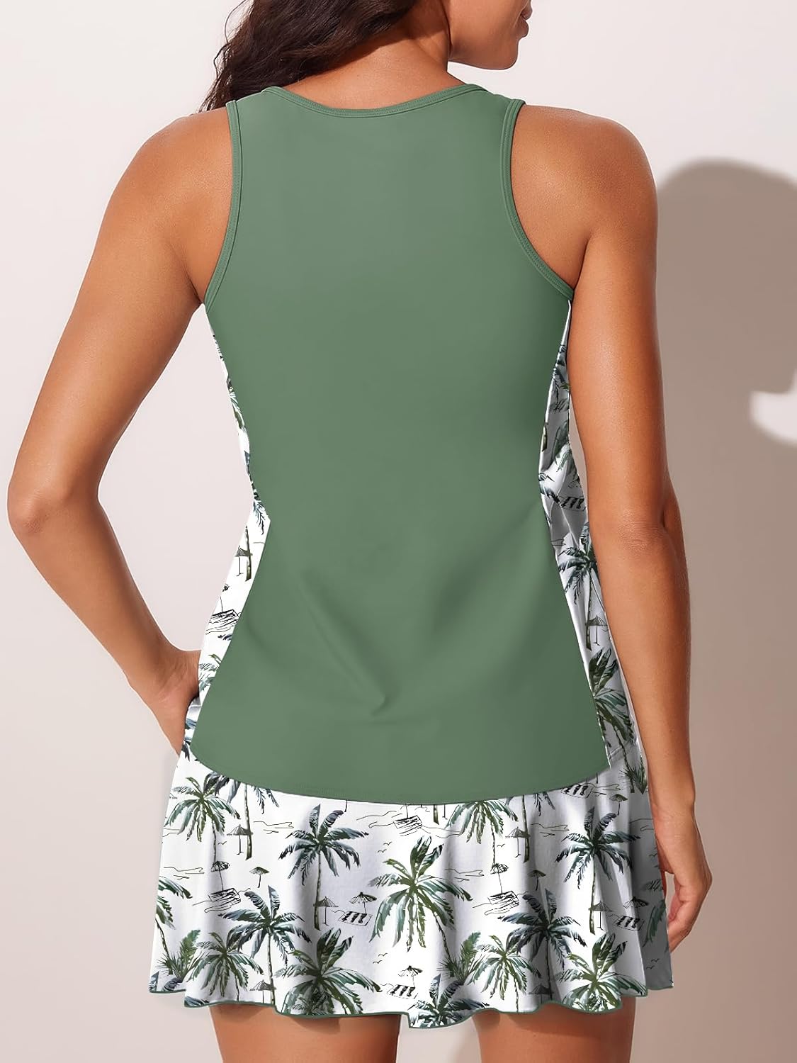 Summer Mae Blouson Tankini Swimsuits for Women 2026 Modest Tummy Coverage Bathing Suits with Skirt and Built-in Shorts - Image 2