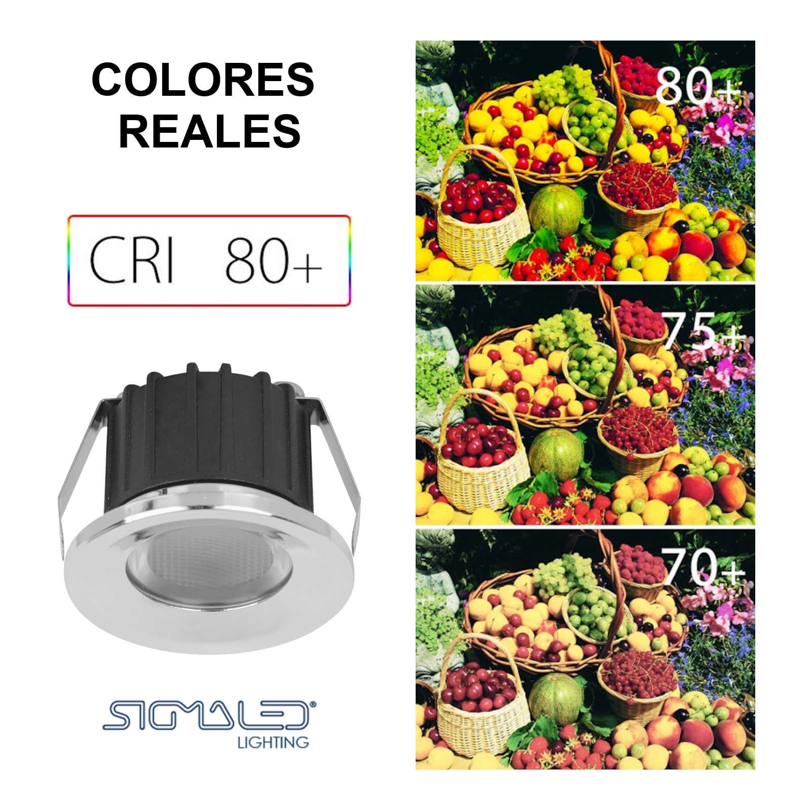 Sigmaled lighting, MINI FOCO LED 3W para Exterior, Regulable, Resistente a salpicaduras, 300lm, Blanco Natural 4000K, Spot empotrable IP54, 220V / 230V AC NO NECESITA Driver, 10 focos (5 cajas de 2)
