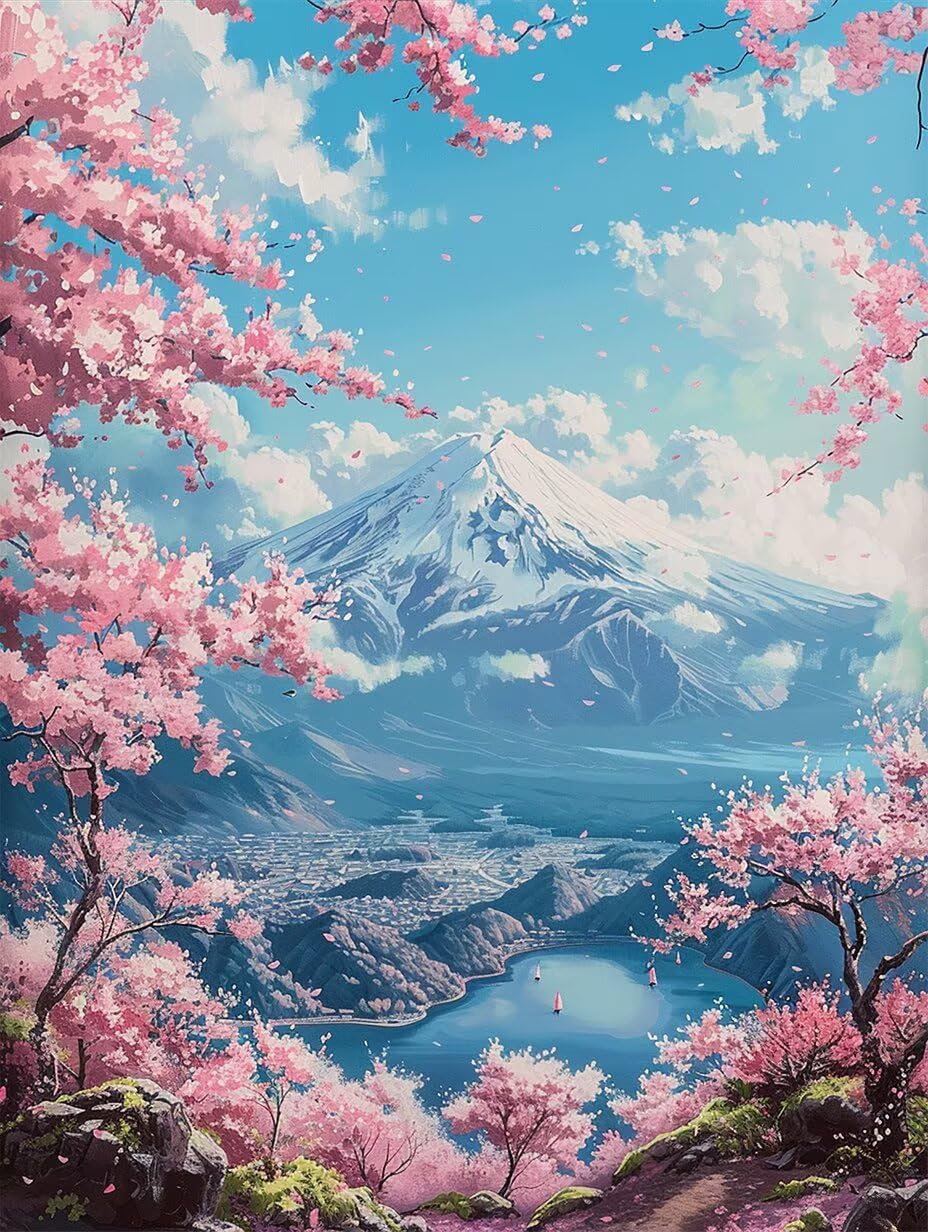 Amazon.co.jp: ダイヤモンドアート 富士山 ビーズアート, ダイヤモンド