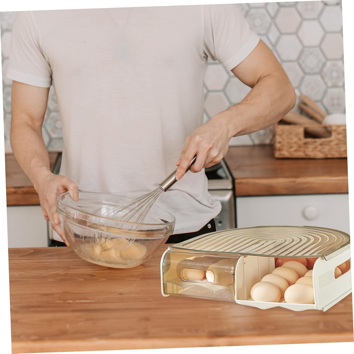 Egg Refrigerator Organizer Multi-function Egg Box Thickened Tray for Fridge