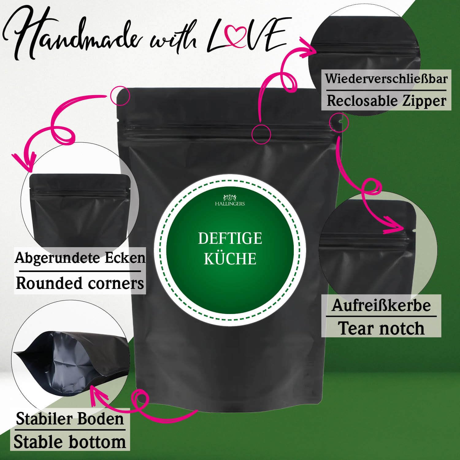 Hallingers Genuss Manufaktur Gewürz Geschenk-Set - Selektion unserer Besteller als Probierset in edlen Aromadosen & Tragetasche "Deftige Küche", Geschenkidee für Frauen Männer