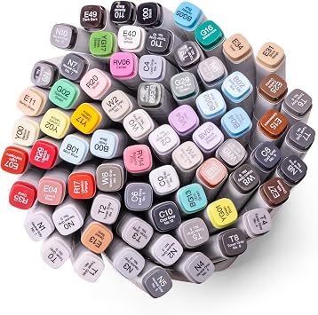 Copic Classic Marker Set, 72-Colors, Set B