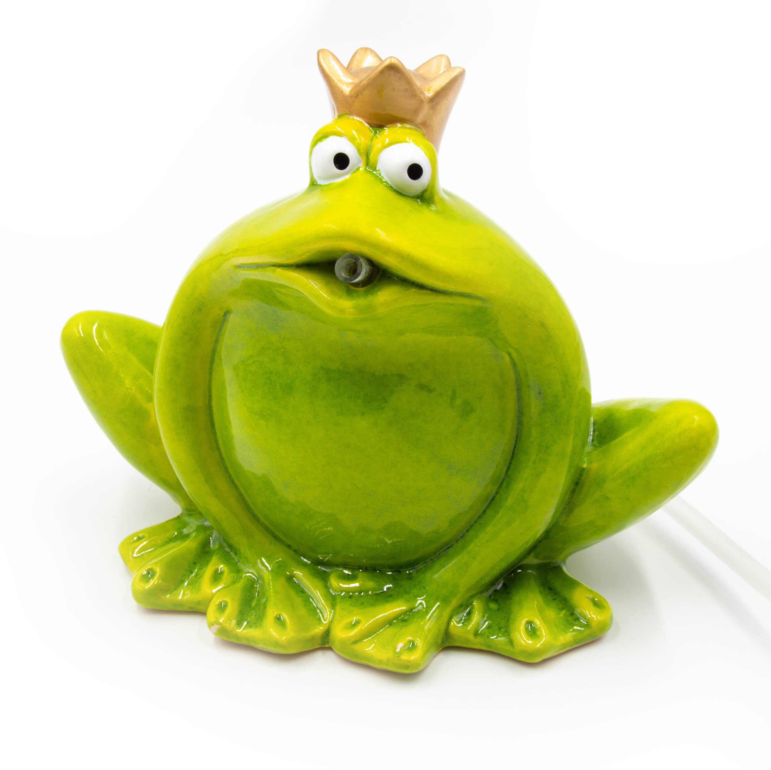Wasserspeier Frosch Figur - Frosch Deko Garten - Wasserspiel Garten Deko - Gartenteich Becken Figuren Teich Zubehör