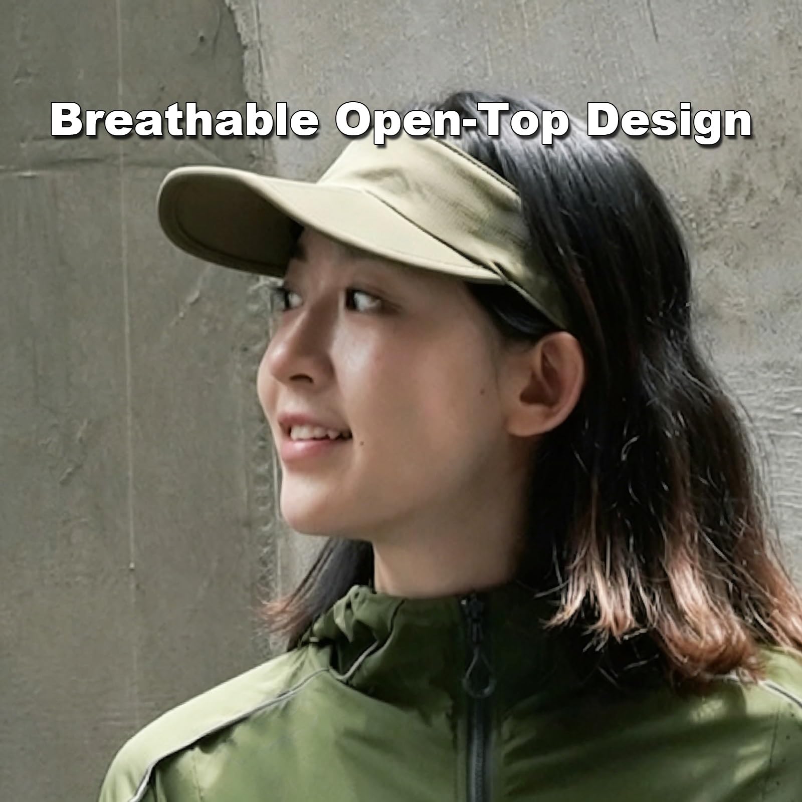 Pare-Soleil de Sport Pliable À Trois Panneaux, Chapeau D'extérieur en Maille Respirante À Bord Réglable, Idéal for Les Sports de Plein Air