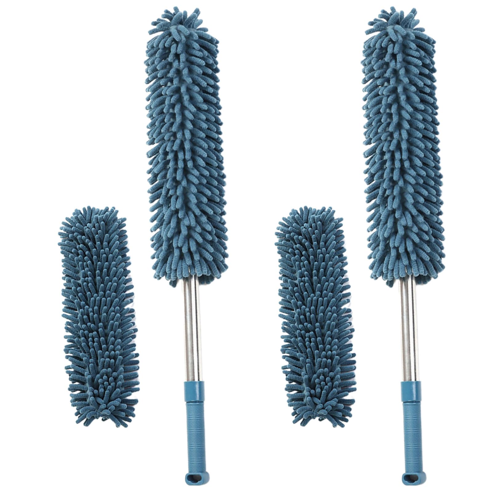 WEILWH Extendable Telescopics Dusters Soft Brush Head Microfiber Dusters for Household Cleans Telescopics Cleans Tool