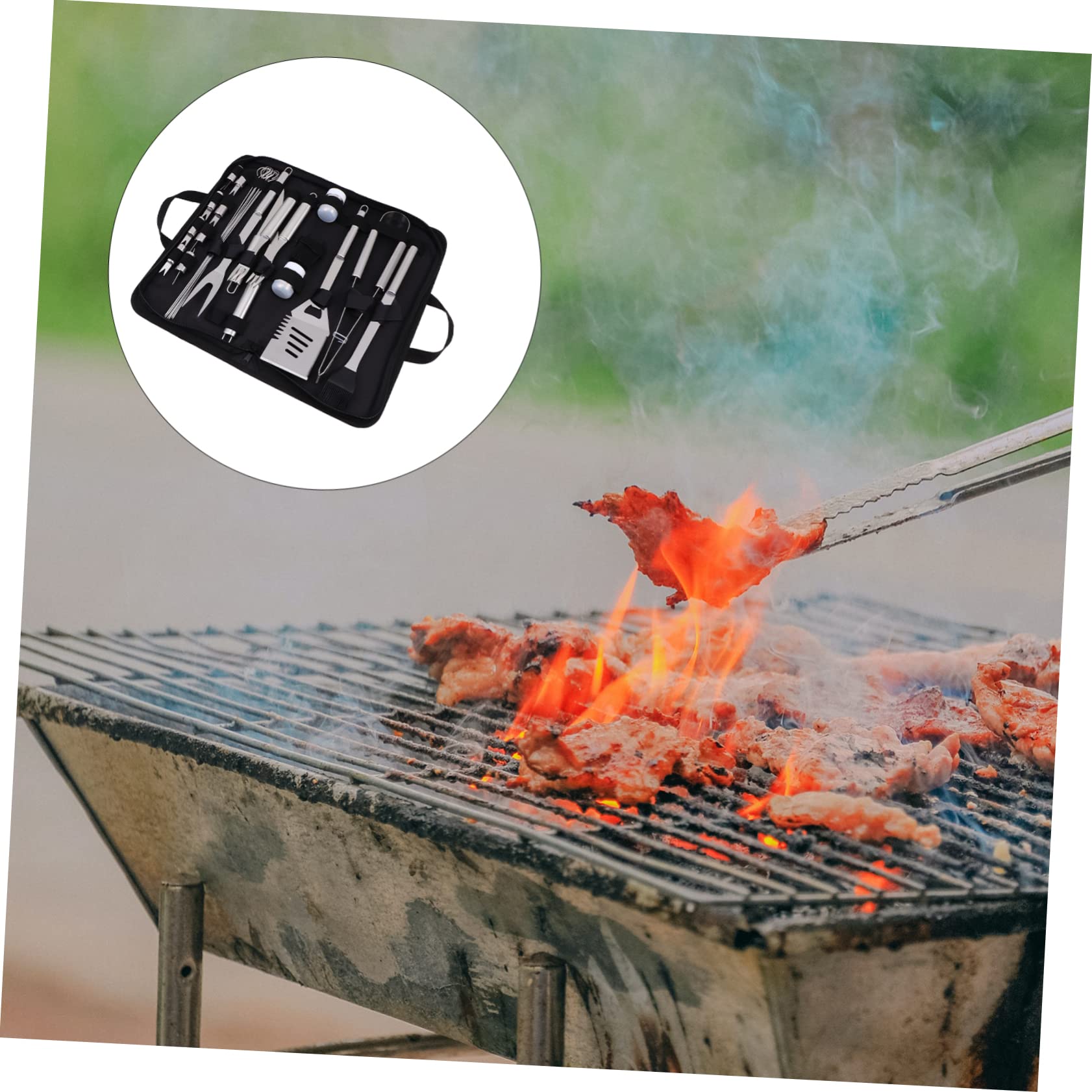Attrezzi Per Barbecue in Acciaio Resistente Accessori Esterna Utensili Barbecue Portatili Attrezzi Bbq Organizzati Borsa Per Picnic Campeggio