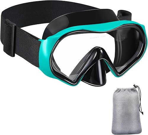 Miniatura 11 de Aegend Diving Mask for Adult Youth Diver, Anti-Fog Anti-UV Wide View Snorkel Mask for Scuba Diving Swimming Snorkeling Paquete de 1 negro,Paquete de