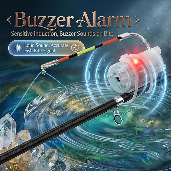 LUCKKY High Sensitivity Night Fishing Float Bite Alert for Fishing Rods, Empfindsame Angeln Bissanzeiger Elektronisch mit LED-Leuchtanzeiger, Rute Angelsummer Ausrüstung von Fischer Fischerei Gerät - 2