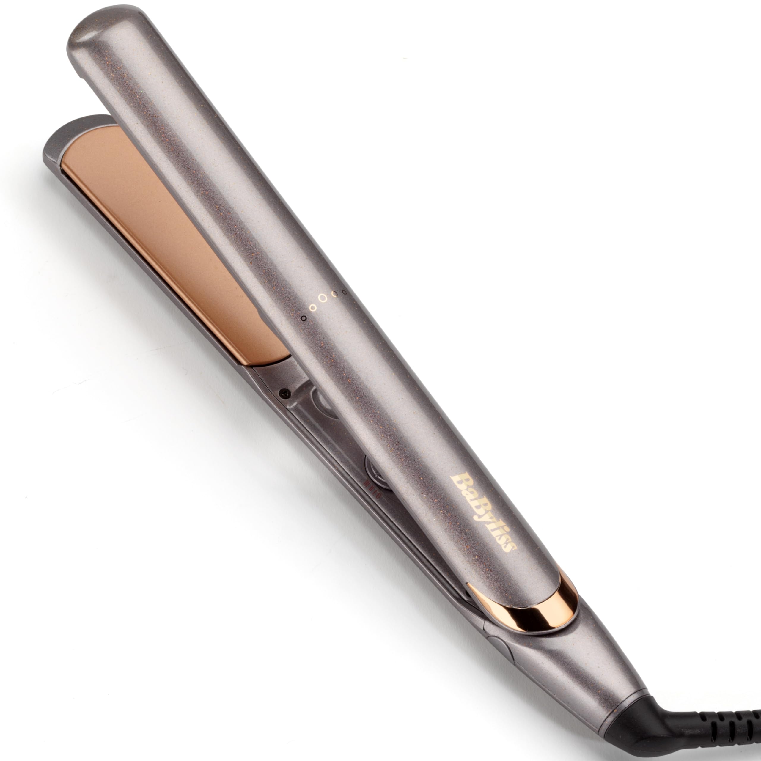 BaByliss Shimmer Hair Straighteners - Ceramic Plates for Smooth Styling, Multi-Voltage Worldwide use, Ultra-Fast 15 Second Heat Up, 3 Heat Settings Up to 235°C, 2598BU