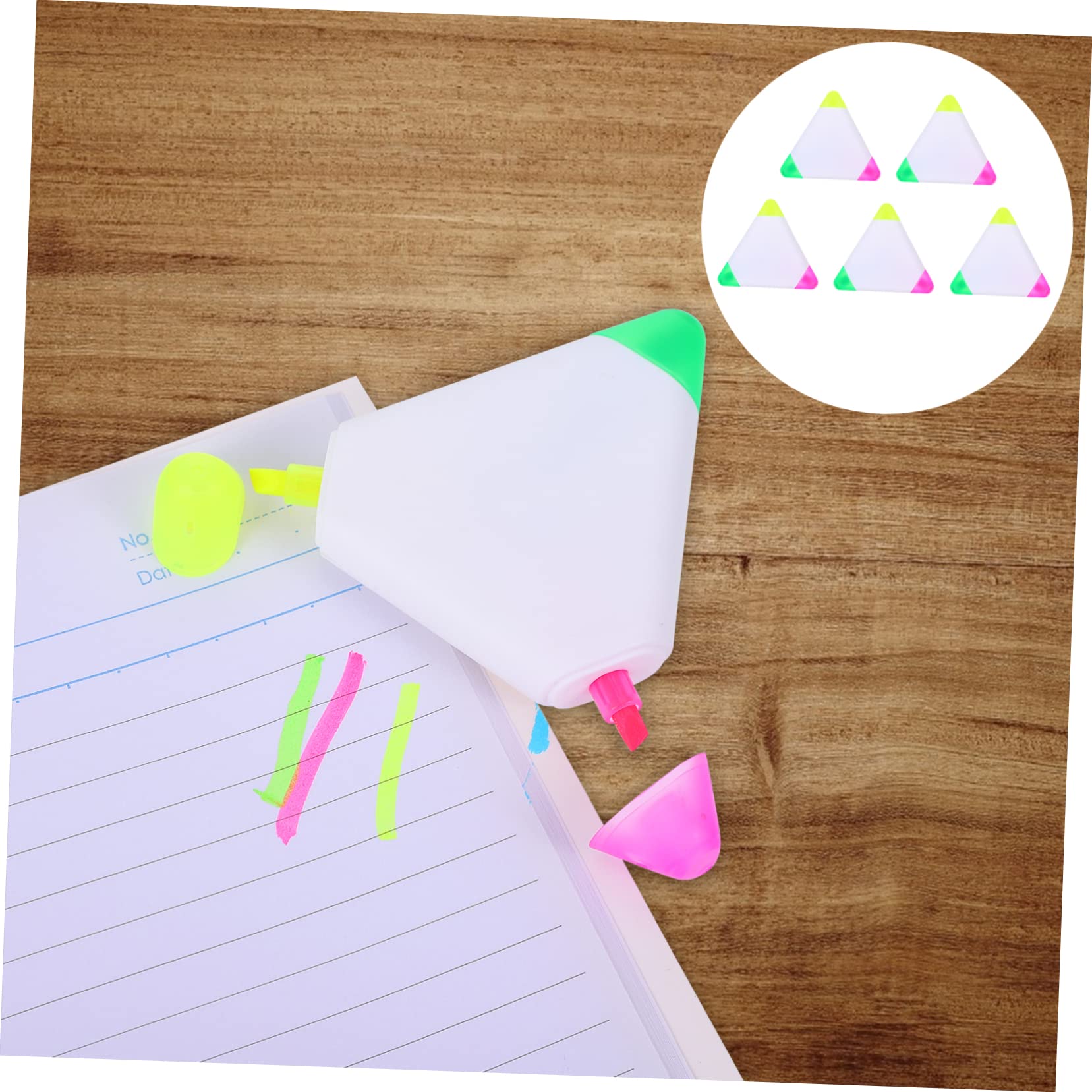 Operitacx 25pezzi Evidenziatori Triangolari Fluorescenti Per Scrittura Colorazione Per Scuola e