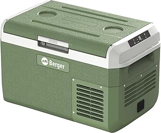 BERGER EPL Kompressor Kühlbox Elektrisch - Kühlbox Auto 12V/24V/230V mit Tiefkühlfunktion bis -20°C, tragbare Campingkühlbox mit Display & Batterieschutz für Auto, Wohnmobil, LKW & Reisen