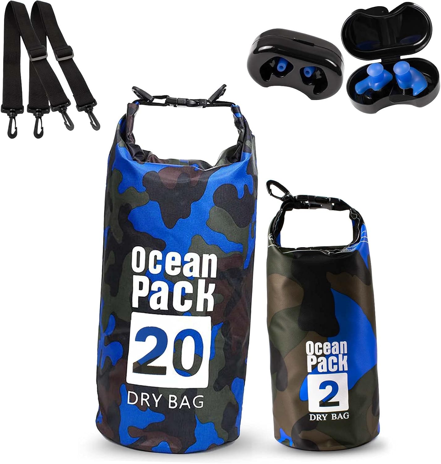Diloco Waterproof Bag Set,Two Different Sizes 2L+20L Dry