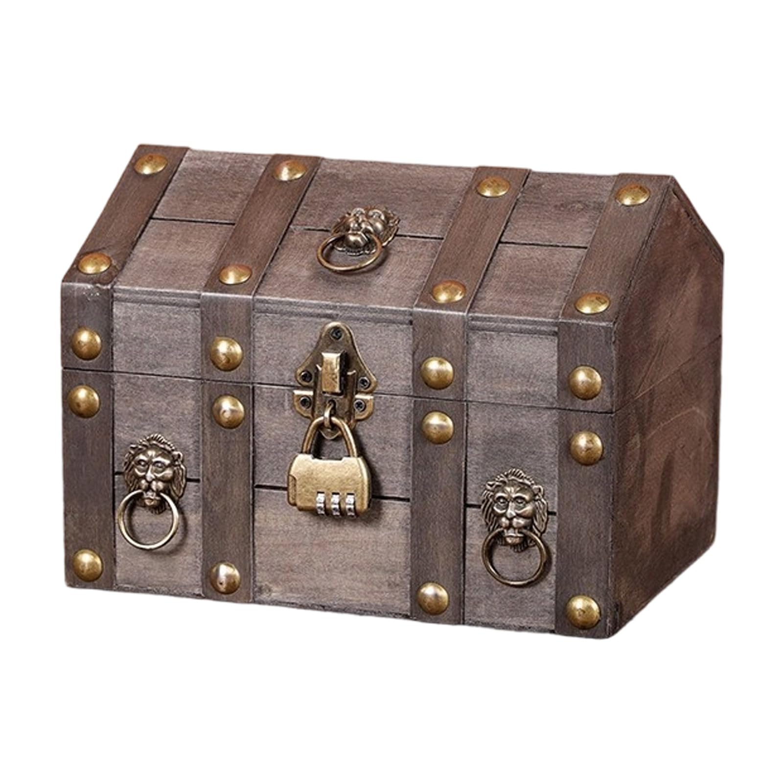 Xjdzineq Wood Jewelry Chest with Metal for Jewelry Storage and Rustics Home Decoration Accent Box