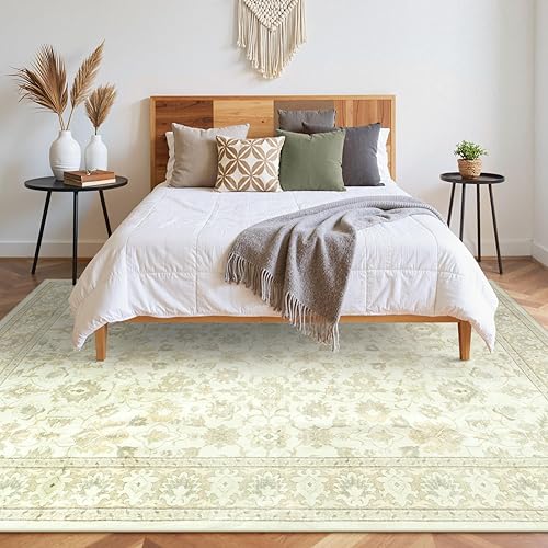 Miniatura 73 de LIVEBOX Alfombra lavable de 2 x 3 pulgadas, tapete pequeño para puerta de interior, tapete bohemio de pelo bajo para cocina, tapete envejecido