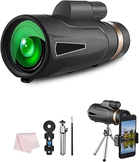 DADHOT 12 * 50 monocular Telescope 50 Caliber, with Smart Phone Adapter and Tripod, Suitable for Adults, Bird Watching and Hunting Equipment - Christmas/Birthday Gift for Father and Husband