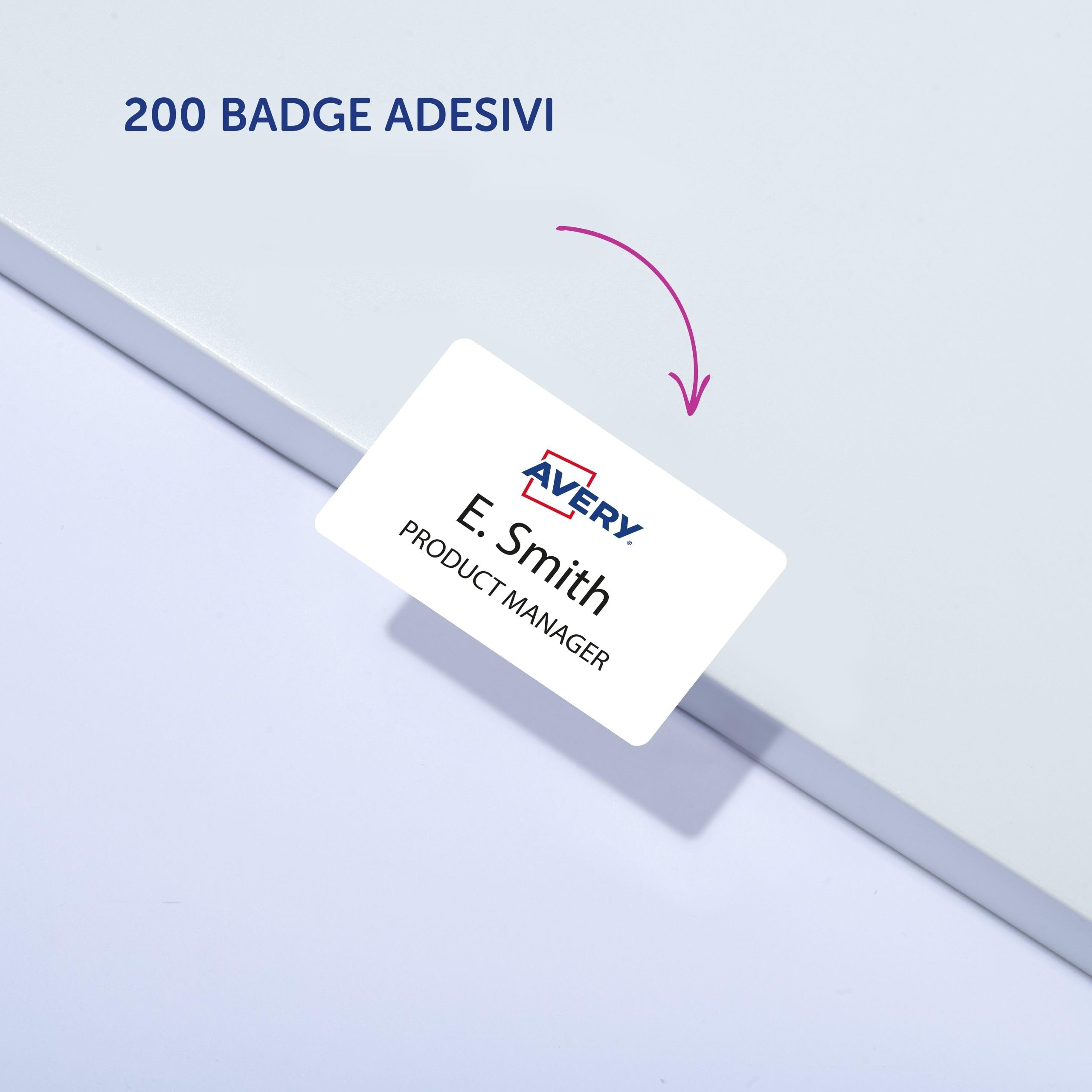 Avery L7418 Namensschilder Nachfüllset - 25 Blätter Für Laserdrucker