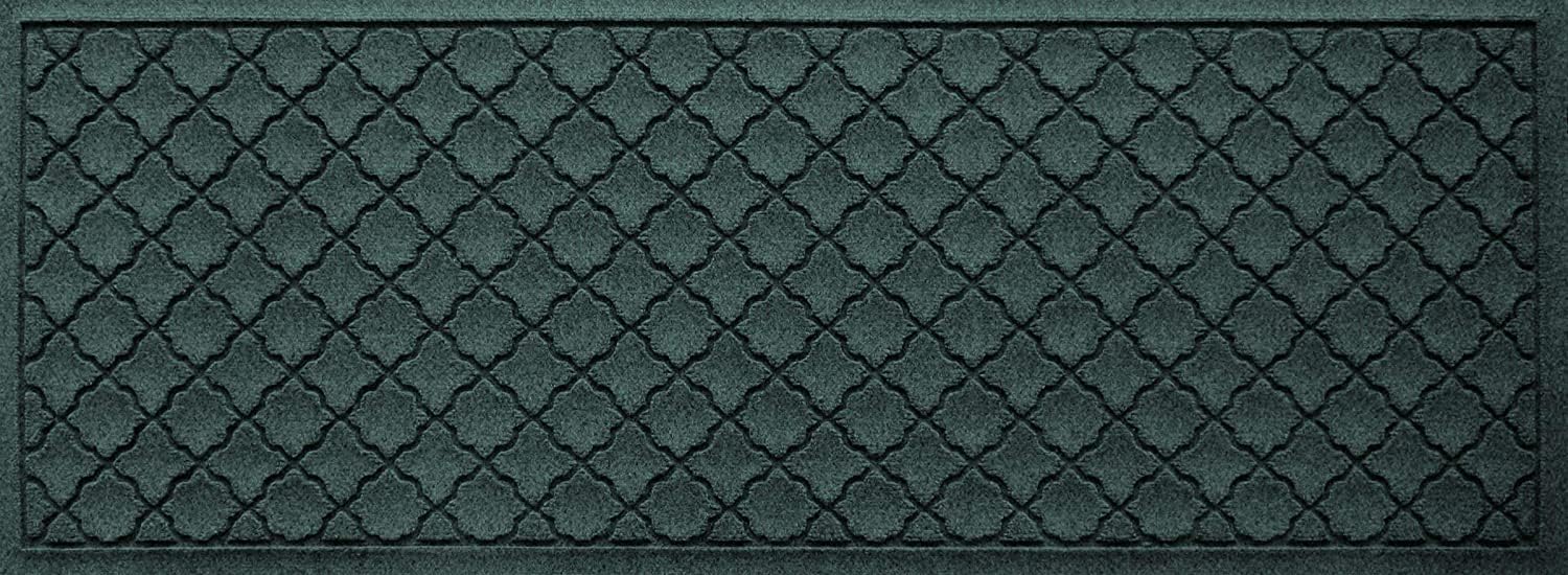 Bungalow Flooring Waterhog Runner Door Mat, 2' x 5' Made in USA, Durable and Decorative Floor Covering, Skid Resistant, Indoor/Outdoor, Water-Trapping, Cordova Collection, Evergreen