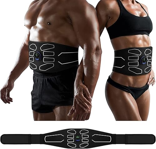 MarCoolTrip MZ - Estimulador ABS, Máquina de Abdominales, Cinturón Tonificador Muscular de Abdomen, Equipo de Entrenamiento Físico, Equipo