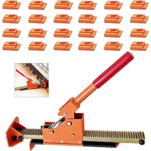 WELLHOME Hardwood Flooring Jack Positioning Tools - Laminate Flooring Spacers Kit-Wear-Resistant Carbon Steel Multiple Specifications Plastic Vinyl/Engineered Hardwood Floor Installation DIY