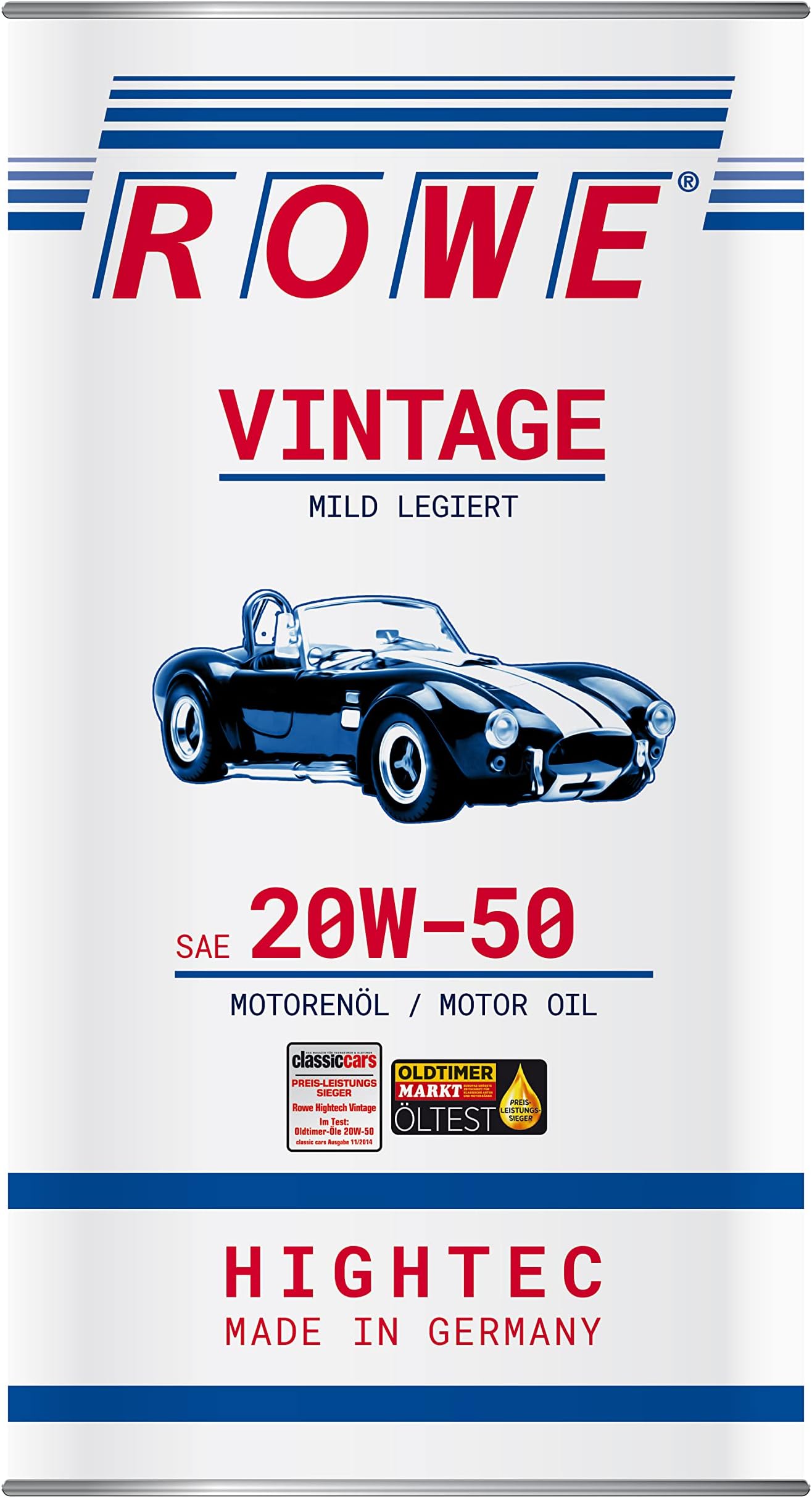 ROWE Hightec Vintage Alloy Youngtimer Oldtimer Engine Oil 5 Litres SAE 20 W-50 Engine Oil Mild