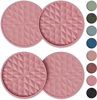 Car Coasters Silicone[4 Pack] 2.75in Universal Mats Non-Slip, Embedded Interior Car Accessories, Car Cup Holders Insert Coasters Decor，Soft Pink