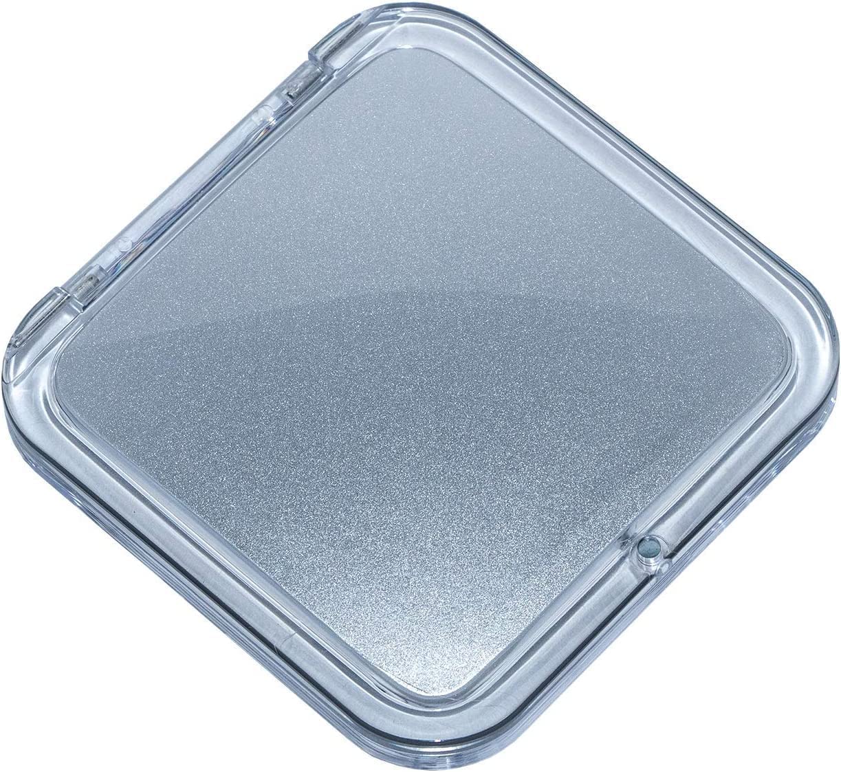 Mirrorvana Espejo de Bolsillo con Aumento 15X Plegable Portátil Maquillaje Plata