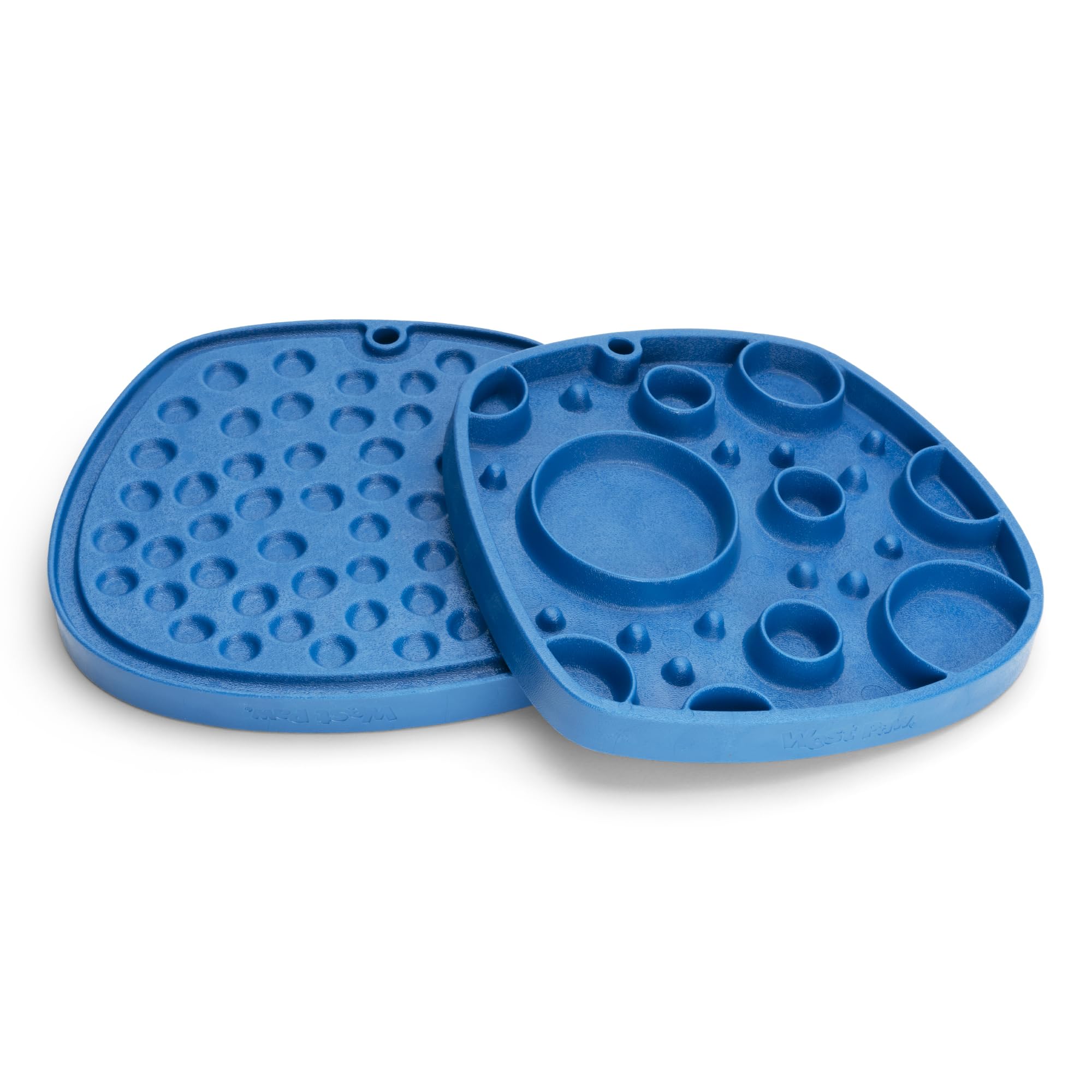 West Paw Seaflex Feast Mat – All-in-One, Slow Feeder, Lick Mat – Encourages Foraging & Food Exploration - Engages Picky Eaters & Slow Feeding - Versatile – Easy to Clean Bubbles, Marine