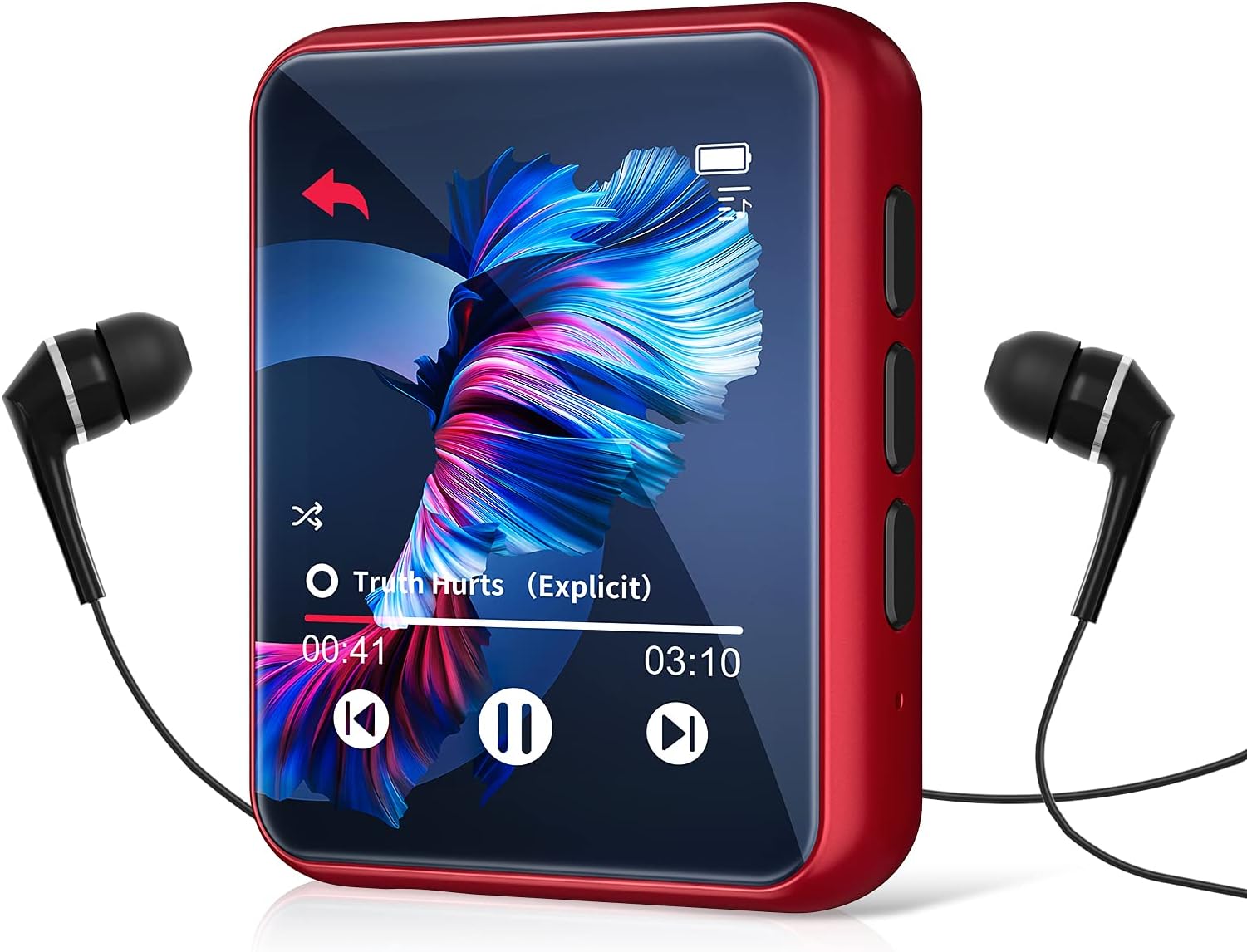 MP3 Player with Bluetooth 5.0, 32GB Portable Full Touchscreen Music Player with Speaker, FM Radio, Recording, e-Book, Support up to 128GB