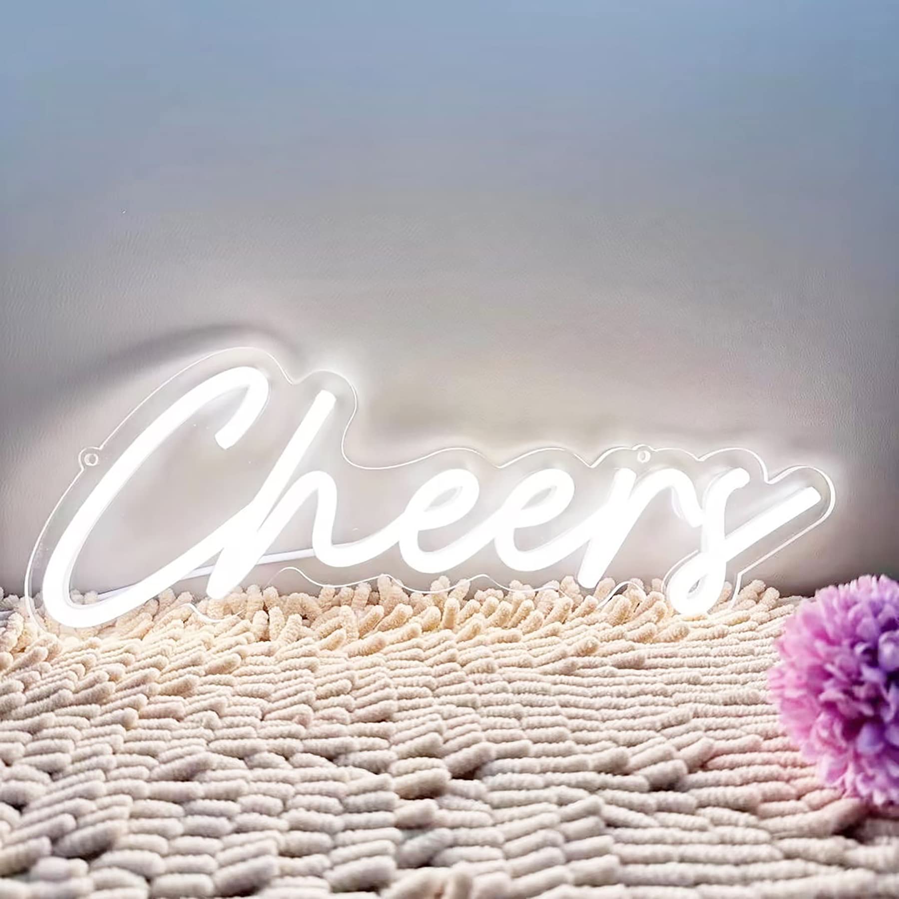 Neon Sign for Bar Home Bar Club Party Wall Decor,Cheers LED Neon With Dimmable Controller,Neon Cheers Light for Birthday Gaming Cafe Party Bar 15"*5.5"