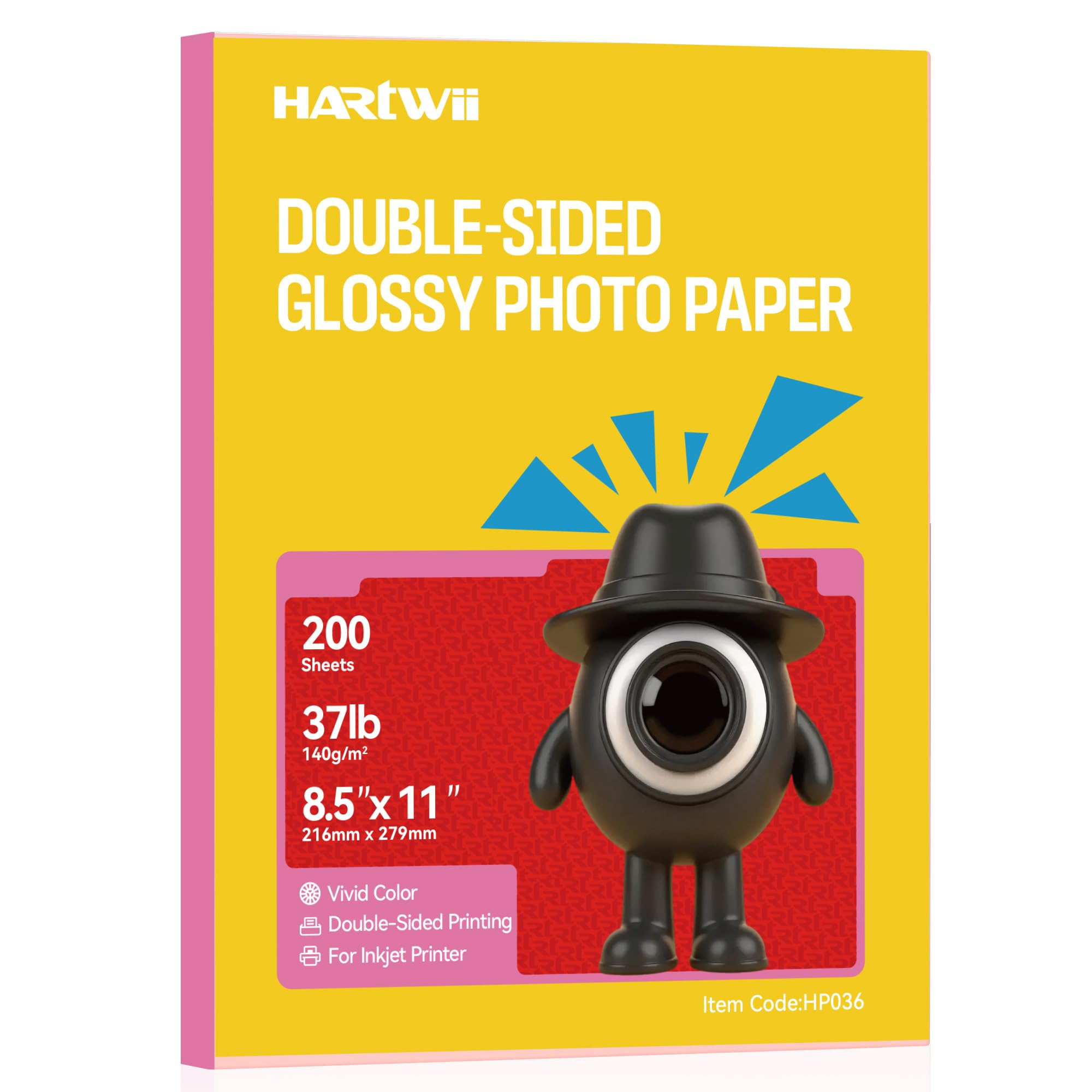 Papier photo brillant double face 140 g/m² A4 x 200