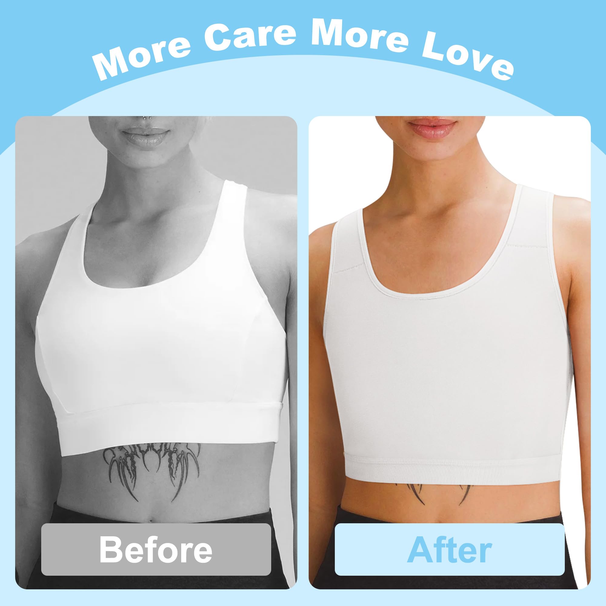 GCTBL Poitrine Binder pour Transgenre Demi FTM Binder Trans Respirant Soutien-gorge de Compression