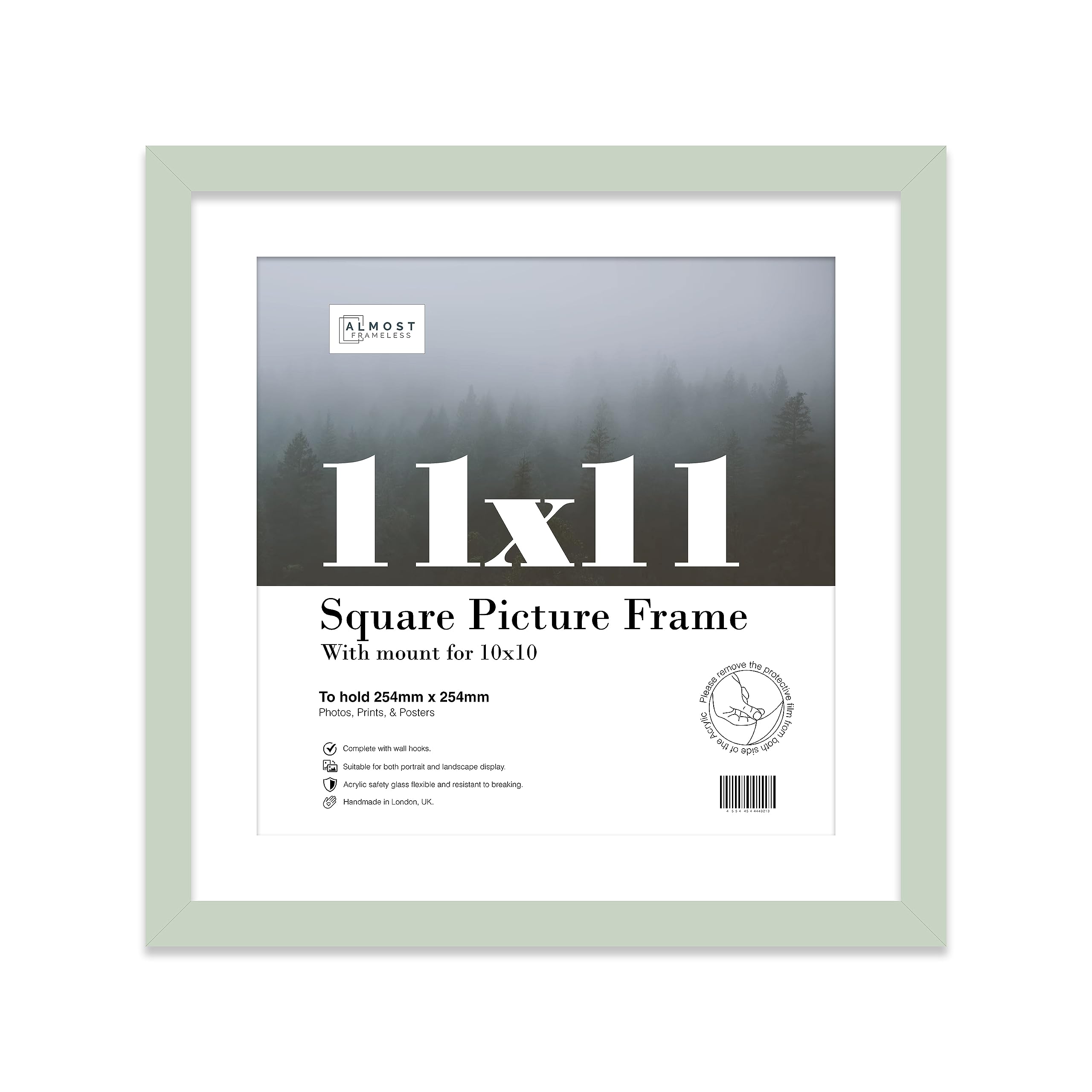 6X6" Grey Picture Frame6X6" Square Frame With 4X4" Mount For 6X6"/4X4" Pictures Art Deco Style Photo Display1 Pack from B&Q