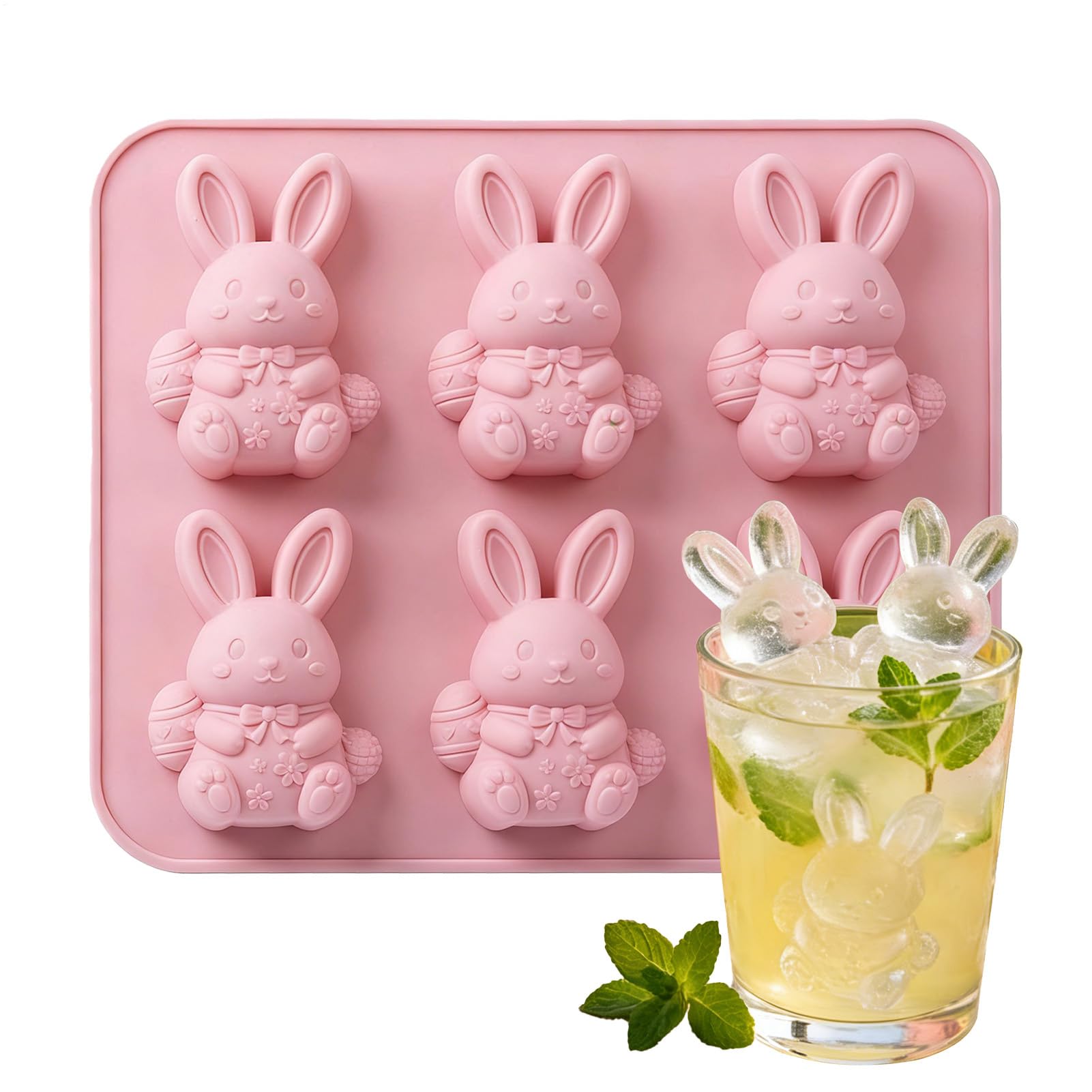 Moule lapin 3D pour Pâques : lot de 6 formes pour animer vos ateliers pâtisserie en famille