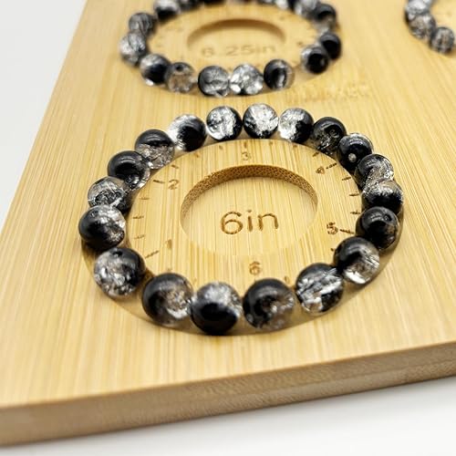 Miniatura 5 de Petoysoso Tableros de cuentas para hacer joyas, tablero de cuentas de bambú para hacer pulseras de joyería, tablero de cuentas para pulsera,