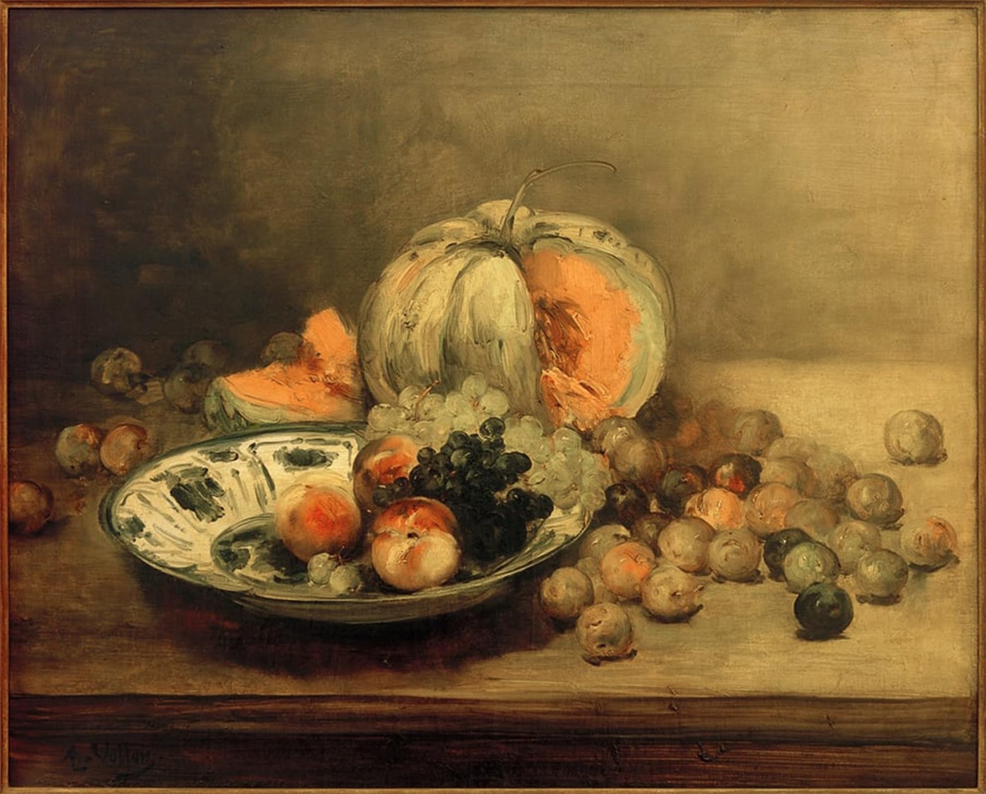 ARTXLXXBN Famous Art Print Poster Vintage Wall Art Chinese Bowl of Fruit by Antoine Vollon Canvas Art Poster for Home Decor 60x90cm
