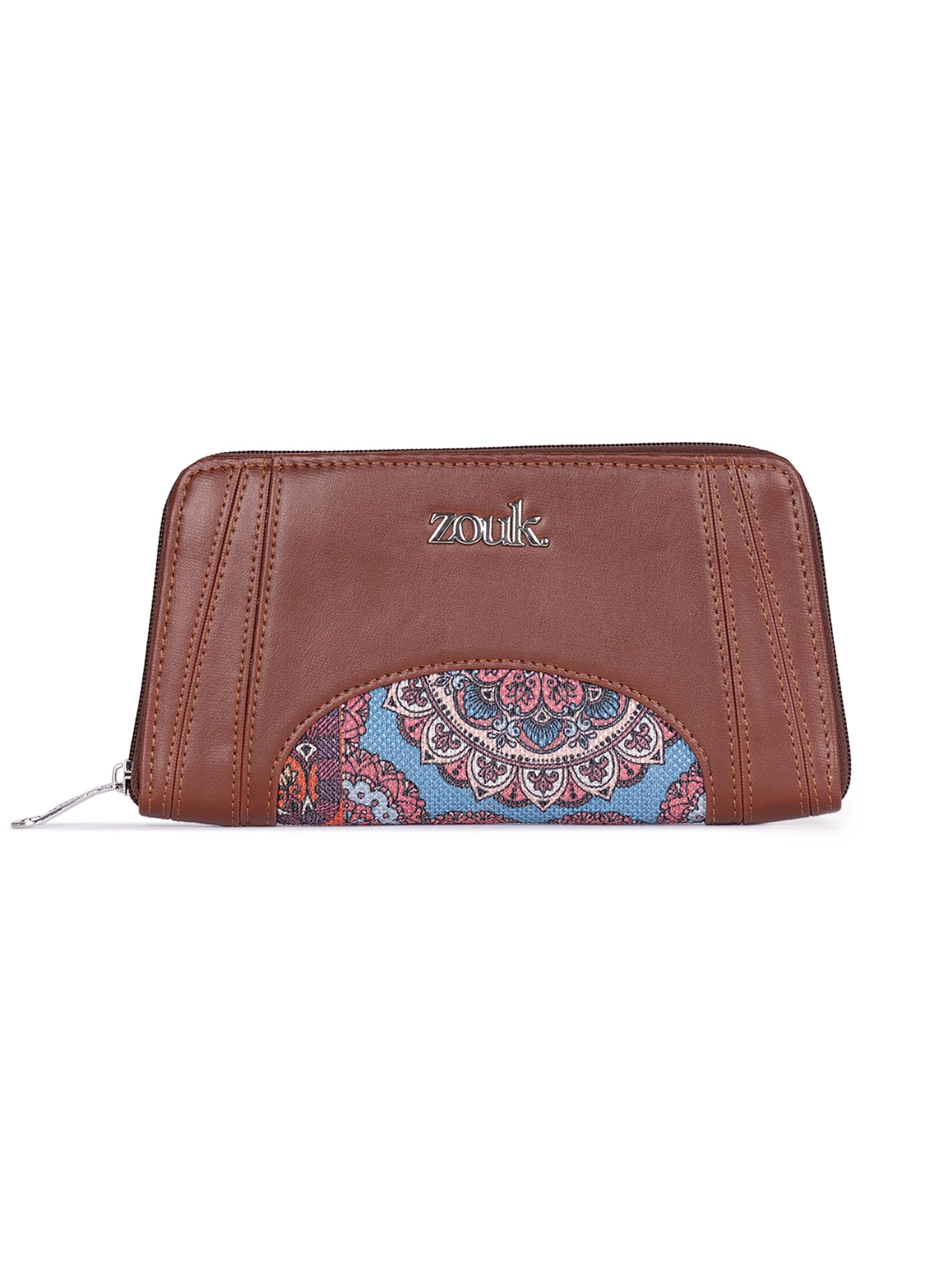 zouk Arika Zipper Wallet - Multicolor Mandala Print | Stylish, Spacious & Trendy Mandala Pattern-picture-8