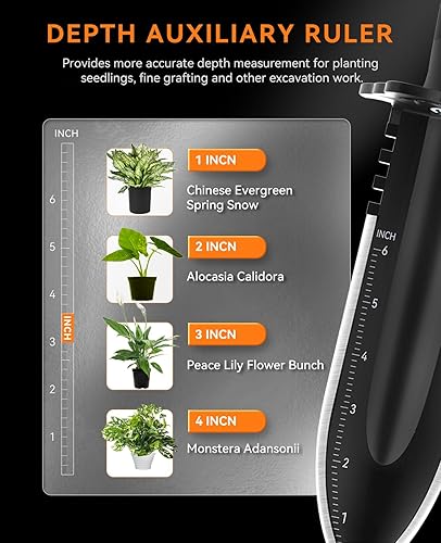 Miniatura 5 de SUNPOW Herramientas de excavación de pala para detector de metales, cuchillo de pala para excavadora de doble borde dentado resistente, herramientas