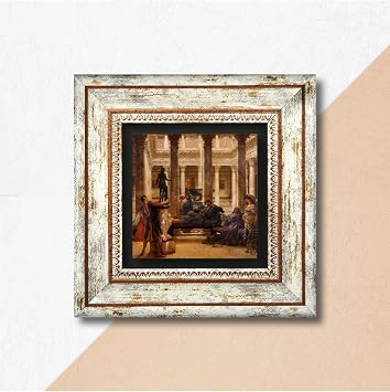 Pinecone Stone Bir Roma Sanat Aşığı Antik Roma Serisi Taş Duvar Tablosu - Çerçeveli Taş Tablo - Dekoratif Duvar Sanatı - Modern Ev ve Ofis Duvar Dekoru T1-42
