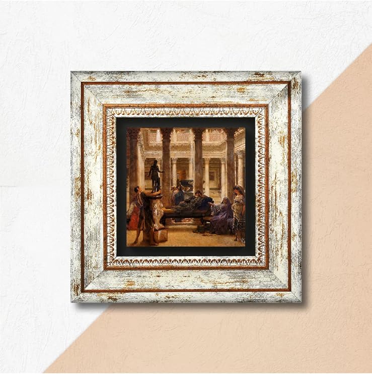 Pinecone Stone Bir Roma Sanat Aşığı Antik Roma Serisi Taş Duvar Tablosu - Çerçeveli Taş Tablo - Dekoratif Duvar Sanatı - Modern Ev ve Ofis Duvar Dekoru T1-42