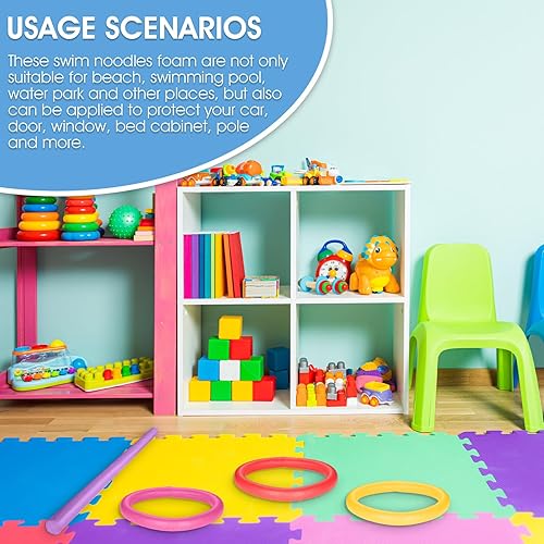 Miniatura 6 de Fideos de piscina flotantes de 51 pulgadas, tubo de espuma de 51 pulgadas de largo, accesorios de piscina gruesos para natación, proyectos flotantes