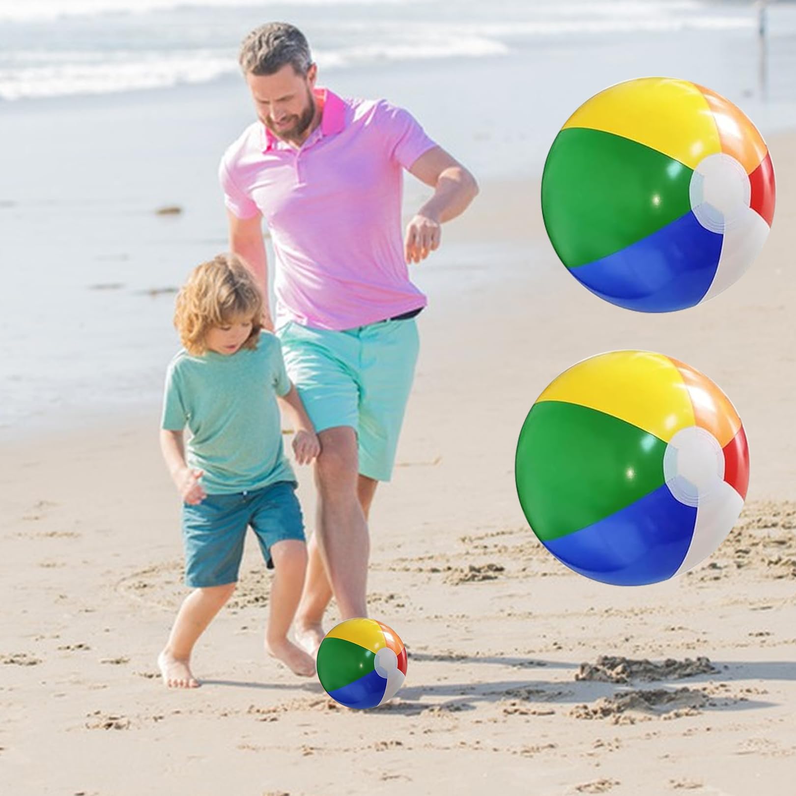 4PCS Palloni Da Spiaggia Gonfiabili Glitterati, 40cm Pallanuoto Gonfiabile, Pallone Da Spiaggia Gonfiabile Bambini Adulti, Trasparente Pallone Gonfiabile Ad Acqua Per Le Feste In Piscina Estive